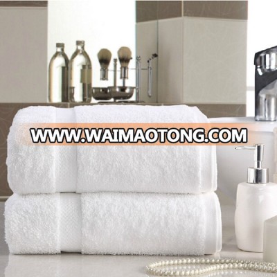 China Factory Wholesale Cotton Dobby White Hotel Luxury Bath Towel 70x140Cm